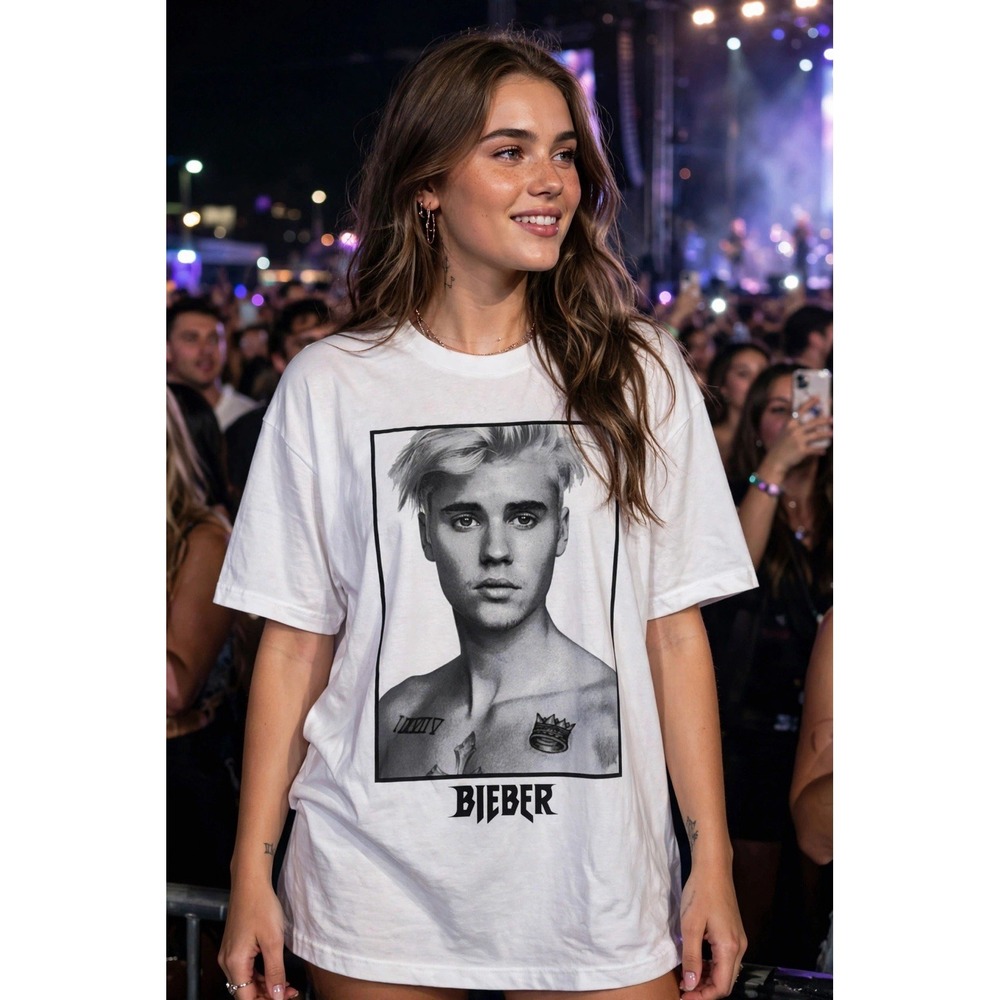 Justin Bieber Sorry Purpose 2016 Tour T-Shirt Band Official Concert White Sz Lrg
